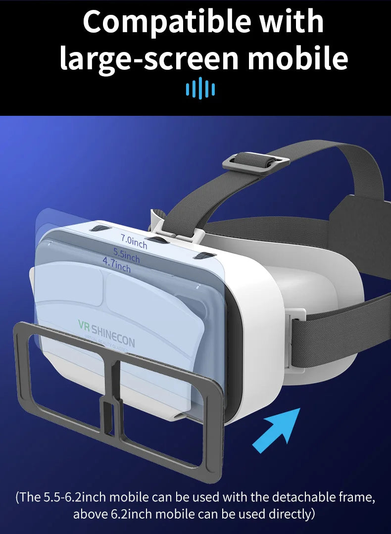 Shinecon 3D VR Brille Virtual Reality Viar Goggles Headset Geräte Smart Helm Linsen für Handy Mobil Smartphones Viewer