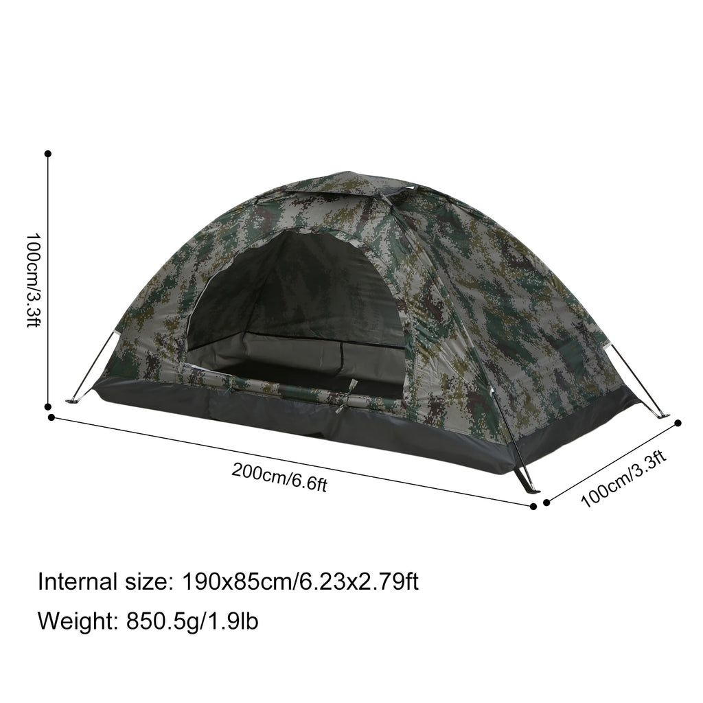 Tomshoo 1/2 Personen Ultraleichtes Campingzelt Einwandiges Tragbares Wanderzelt Anti-UV-Beschichtung UPF 30+ für Outdoor, Strand, Angeln