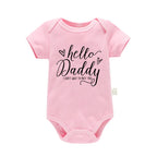 Schwangerschaftsverkündung Hallo Papa, ich kann es kaum erwarten, dich kennenzulernen Neugeborenes Baby Mädchen Kurzarm-Strampler Weicher Baumwoll-Body Strampelanzug