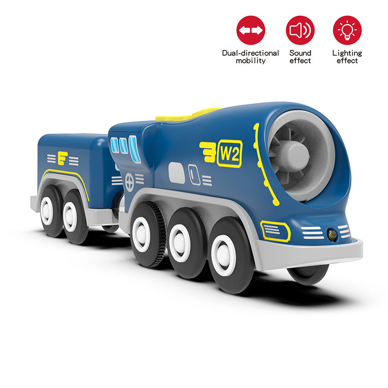 Eisenbahn-Holzzug-Spielzeug Magnet-Set Elektroauto Lokomotive Diecast Slot Passt für alle Holzmarken Biro Eisenbahnschienen für Kinder