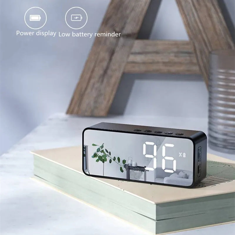 Radiowecker FM Bluetooth Lautsprecher Tragbarer Subwoofer Caixa De Som Sound Box Musik Drahtlose Mini Tieftöner Bocina Lampensäule