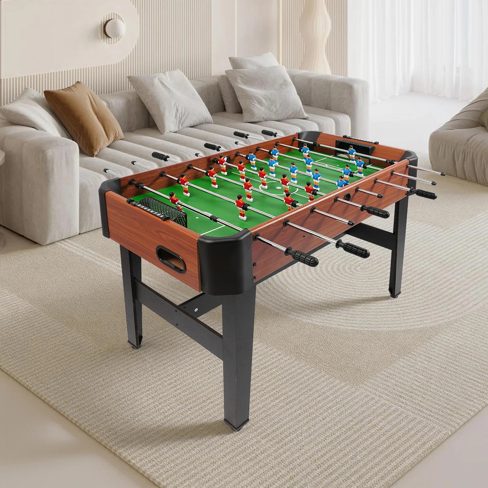 Tischkicker Tischfußballspiel 8 Stangen Tischfußballspiel 119x61cm Indoor-Unterhaltung für Kinder, Erwachsene, Heimspielzimmer