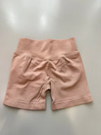 Impact Shorts 4.5" Nahtlos, hochelastisch, niedrig gerippter Bund, dezenter Po-Kontur-Shorts, Fitness Workout Yoga Gym Shorts