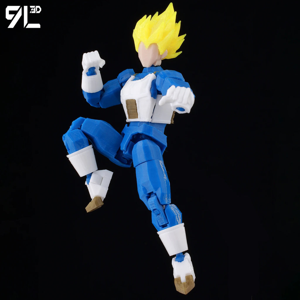 9L3D Gedruckte Dragon Ball Son Goku Vegeta Beerus Frieza Anime Lucky13 Dummy13 Titan13 Actionfiguren Mehrgelenkige Bewegliche Spielzeuge