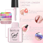 LILYCUTE Nagelgel-Politur-Set, Rosa Grün, Frühling, DIY-Nagelkunst-Design, lang anhaltend, Soak Off UV Gel, Maniküre, Malgel, Vernis-Kit