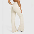Ausgestellte Leggings Gerade Leg Leggings Damen Weite Hosen Yoga Atmungsaktive Fitness Kleidung Vielseitige Freizeithose