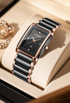 LIGE Mode Elegante Damenuhr Japanisches Uhrwerk Keramikarmband Luxus Damen Armband Quarzuhren Geschenke Reloj Mujer