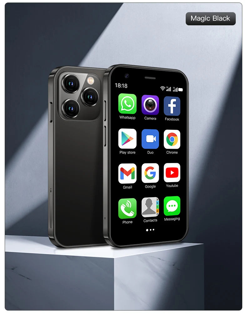 SERVO 15SE Mini Smartphone 3G WCDMA Android System WiFi Hotspot Play Store 3.0" Display Kleine Palm-Smartphones Dual SIM Standby