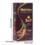 30ml/500ml 3-in-1 Schnell-Haarfärbeshampoo Naturschwarz Kräuter-Haarfarbe Feuchtigkeitsspendend Milde Haarfärbe-Pflegespülung Haarpflegeprodukte
