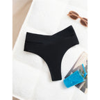 S - XL High Waist High Leg Cut Bikinihose Damen Bademode Weibliche Bademode Brasilianische Tanga Höschen Unterwäsche K7095