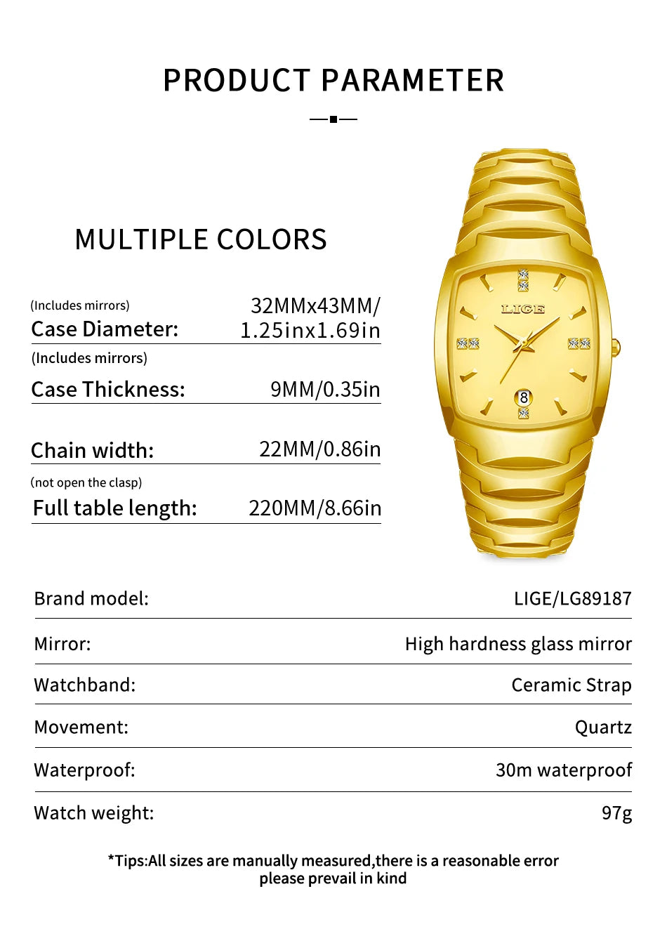 LIGE Fashion Luxury Woman Watch Simple Elegant Stainless Steel Casual Quartz Watches for Women Calendar Ladies Romantic Gift New