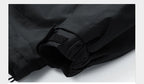 Windbreaker Herren Kapuzenjacke Reißverschluss Mantel Cargo Wasserdicht Schwarz Bomber Camping Loose Dünn Softshell Kapuzen-Wanderjacke