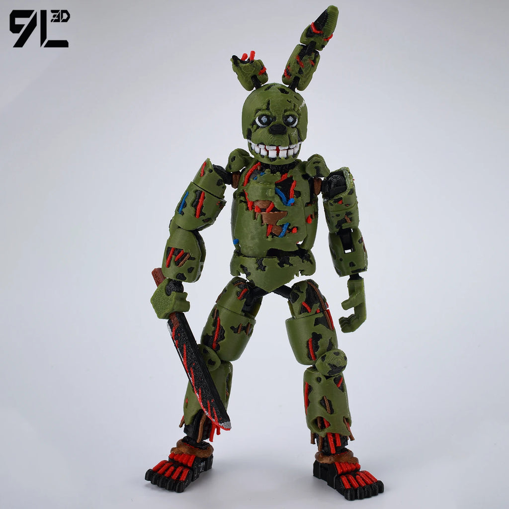 9L3D Gedruckte FNAF Freddy Fazbear's Pizza Springtrap Spielzeug Actionfiguren Anime Modell Lucky13 Dummy13 Titan13 Ornamente Geschenke