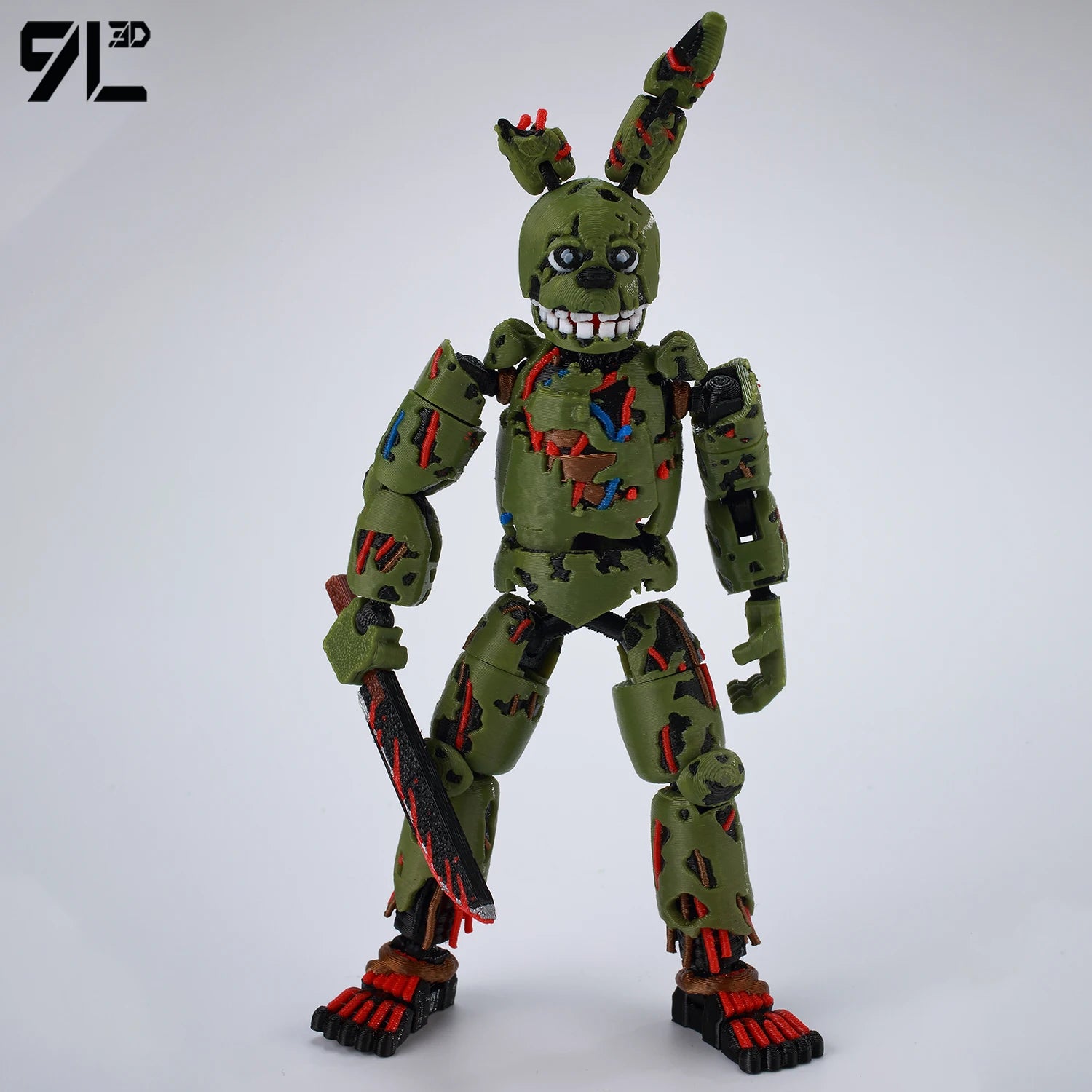 9L3D Gedruckte FNAF Freddy Fazbear's Pizza Springtrap Spielzeug Actionfiguren Anime Modell Lucky13 Dummy13 Titan13 Ornamente Geschenke