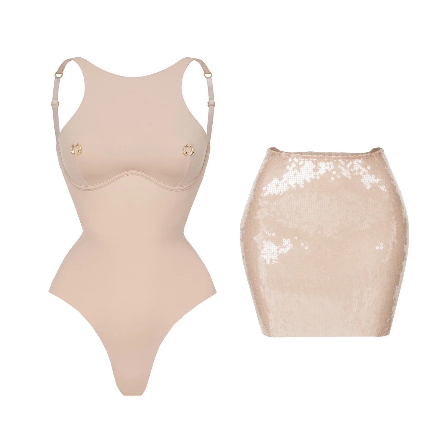 2026 2tlg. sexy Damen-Badeanzug, einteilig, weibliche Bademode, unifarben, Biquini, hoch geschnitten, Monokini, Push-Up-Badeanzüge, Strandmode Hauptbild