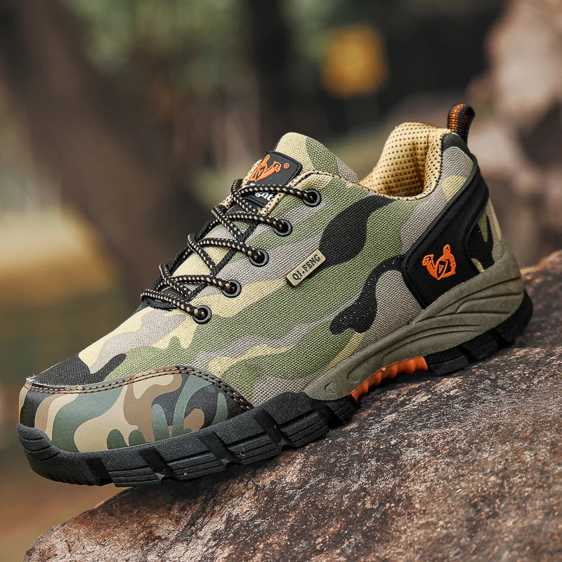 Men Casual Shoes Summer Outdoor Sneakers Women Footwear Trainer Camouflage Shoe Anti Slip Wear-Resistant Hiking Footwear