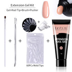 LILYCUTE 15ml Verlängerungsgel-Nagellack-Set Quick Nail Prolong mit Verlängerungsform-Nagelspitzen Acryl-Lösung Maniküre-Werkzeug-Kit