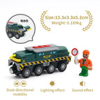Holz Eisenbahn Lokomotive Magnetische Elektrische Auto Zug Spielzeug Passend für Biro Holz Diecast Slot Schienenbahn Weihnachten Geschenk