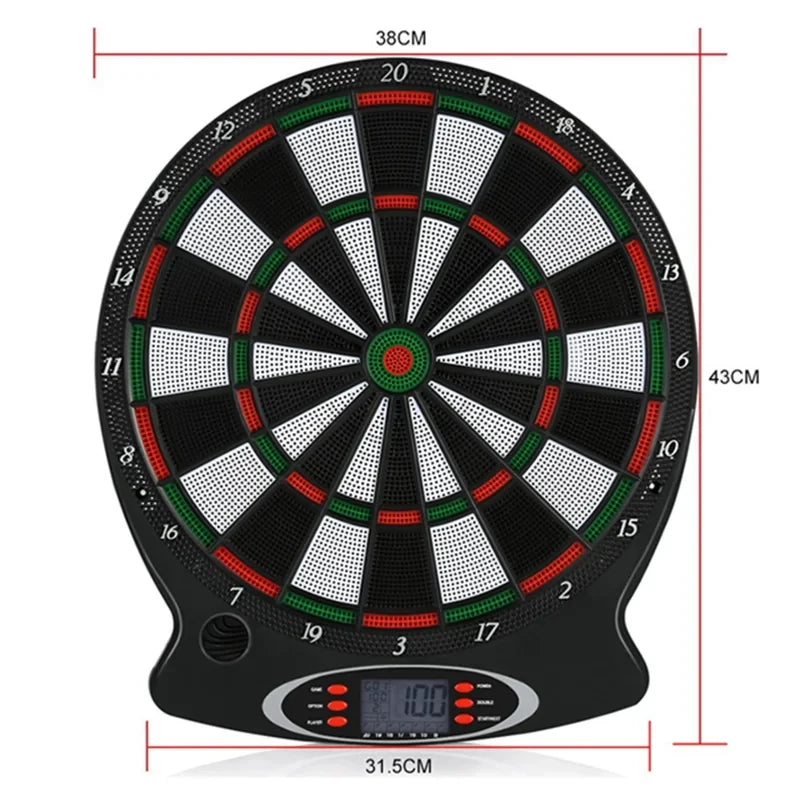 Professionelle elektronische Dartscheibe mit LCD-Anzeige, 6 Darts inklusive, für Zuhause, Bar und Party