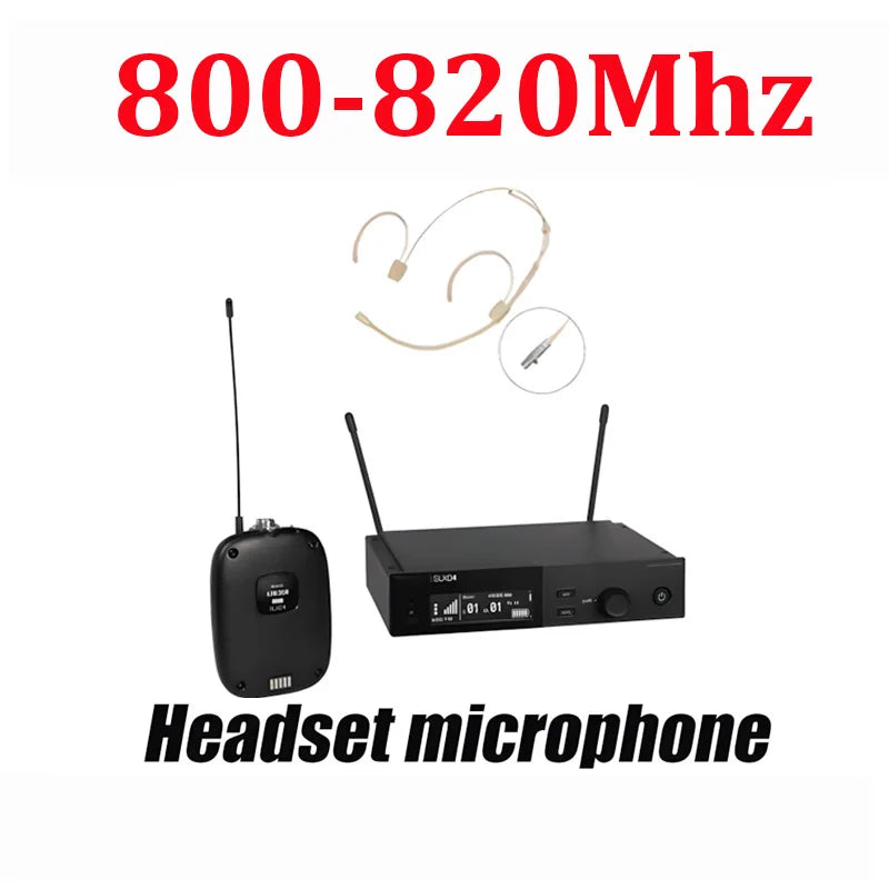 SLXD Mikrofon 500/600/800MHz Drahtloses Mikrofonsystem 4-Pin Headset KSM8/Beta58 Professionelles Audio-Equipment für Bühne Karaoke