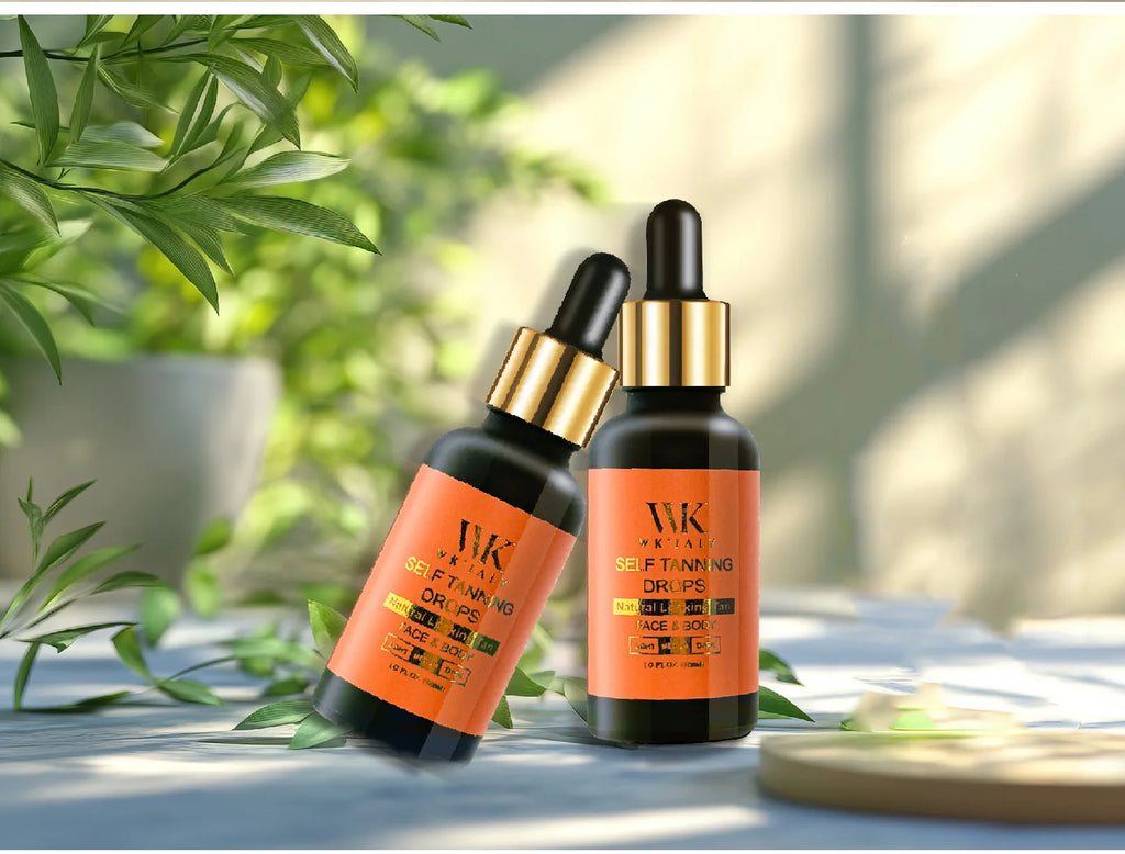 WK JALY Medium Selbstbräunertropfen, Natürlicher Glanz, Sonnenbräunungstropfen, Bräunung ohne Sonne für Gesicht, Körper, zur individuellen Bräune der Hautpflege hinzufügen