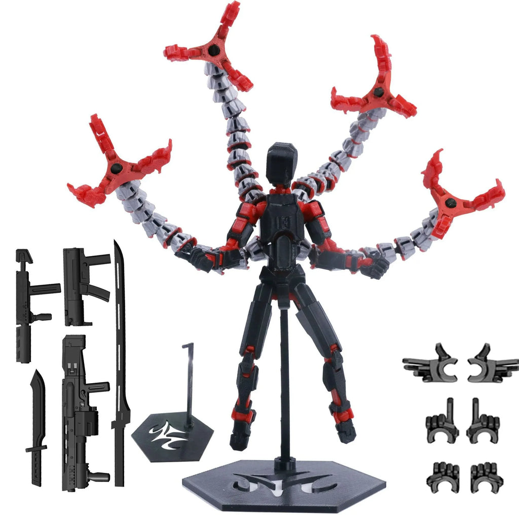 T13 Actionfigur, 3D-gedruckt, mehrgelenkig, beweglich, Titan 13 Lucky Dummy Nova Roboter-Actionfigur, Desktop-Montage, fertiges Geschenk