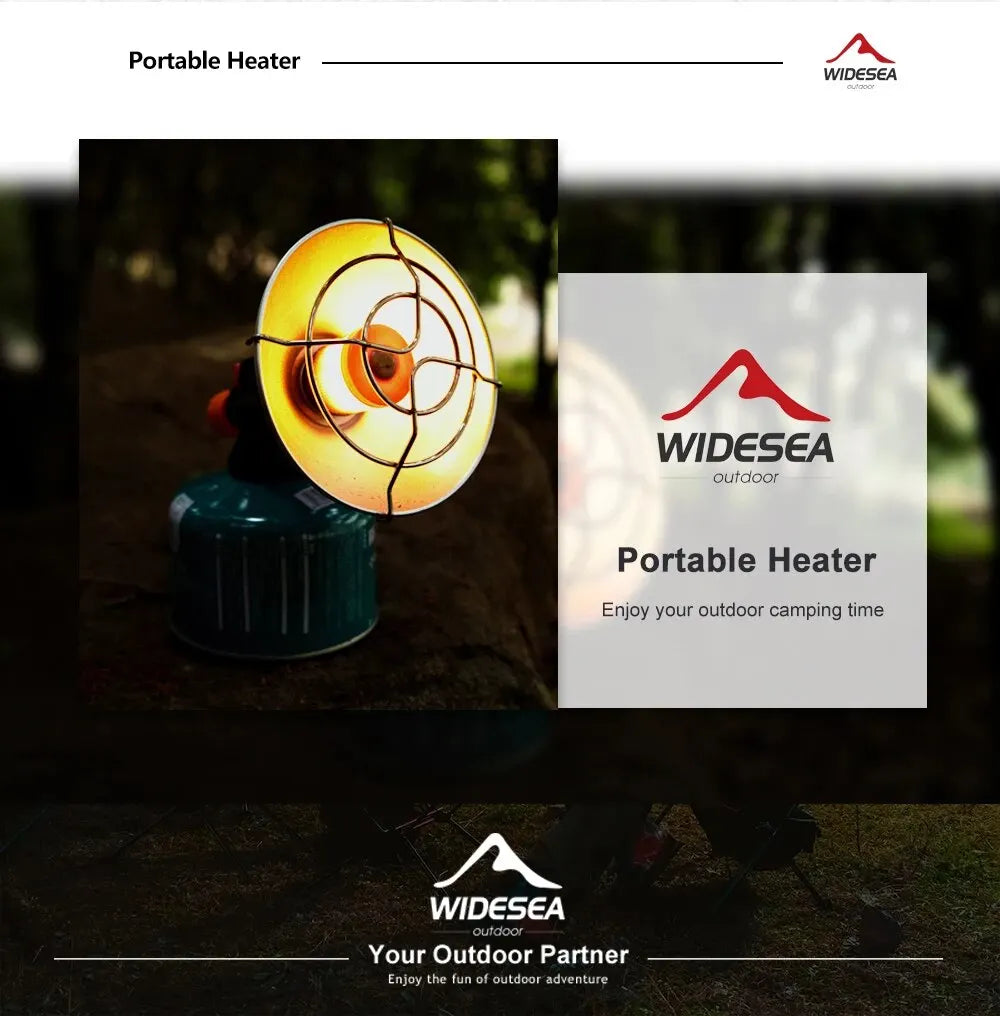 Widesea Camping Heizstrahler Tragbarer Edelstahl Kamin für den Winter Outdoor Ofen Wandern Gasbrenner Heizung Überlebensausrüstung