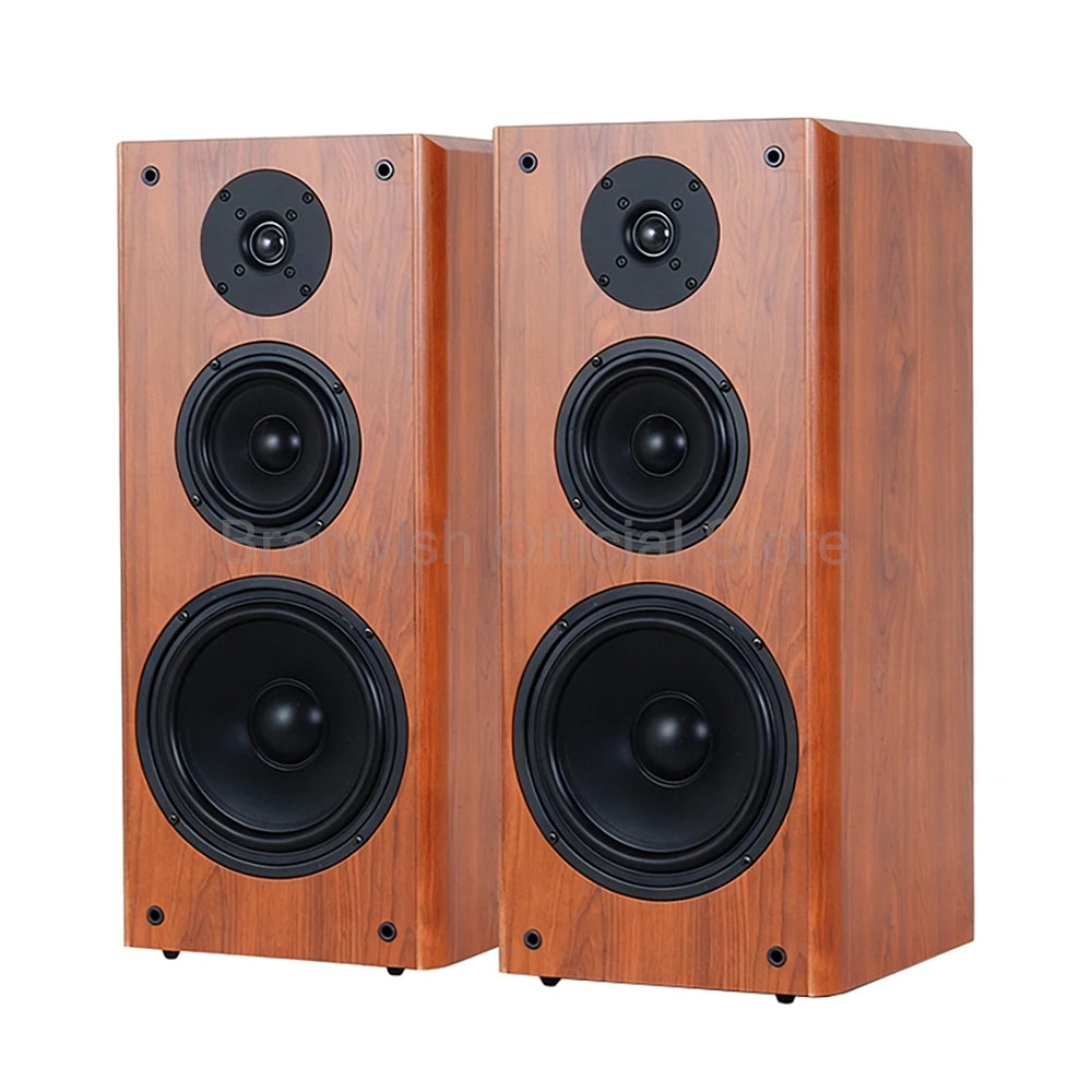 Hochleistungs-Passivlautsprecher, 8 Zoll, Standlautsprecher, 3-Wege-Heim-Audiosystem, 90 dB Empfindlichkeit, Hifi-Holzlautsprecher, ein Paar