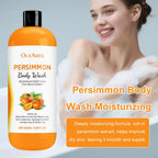 100ml Kaki-Duschgel, Peeling-Duschgel, Feuchtigkeit spendend, Haut reinigend, glatt, weich, Körpergeruch-Entferner, Badeprodukte