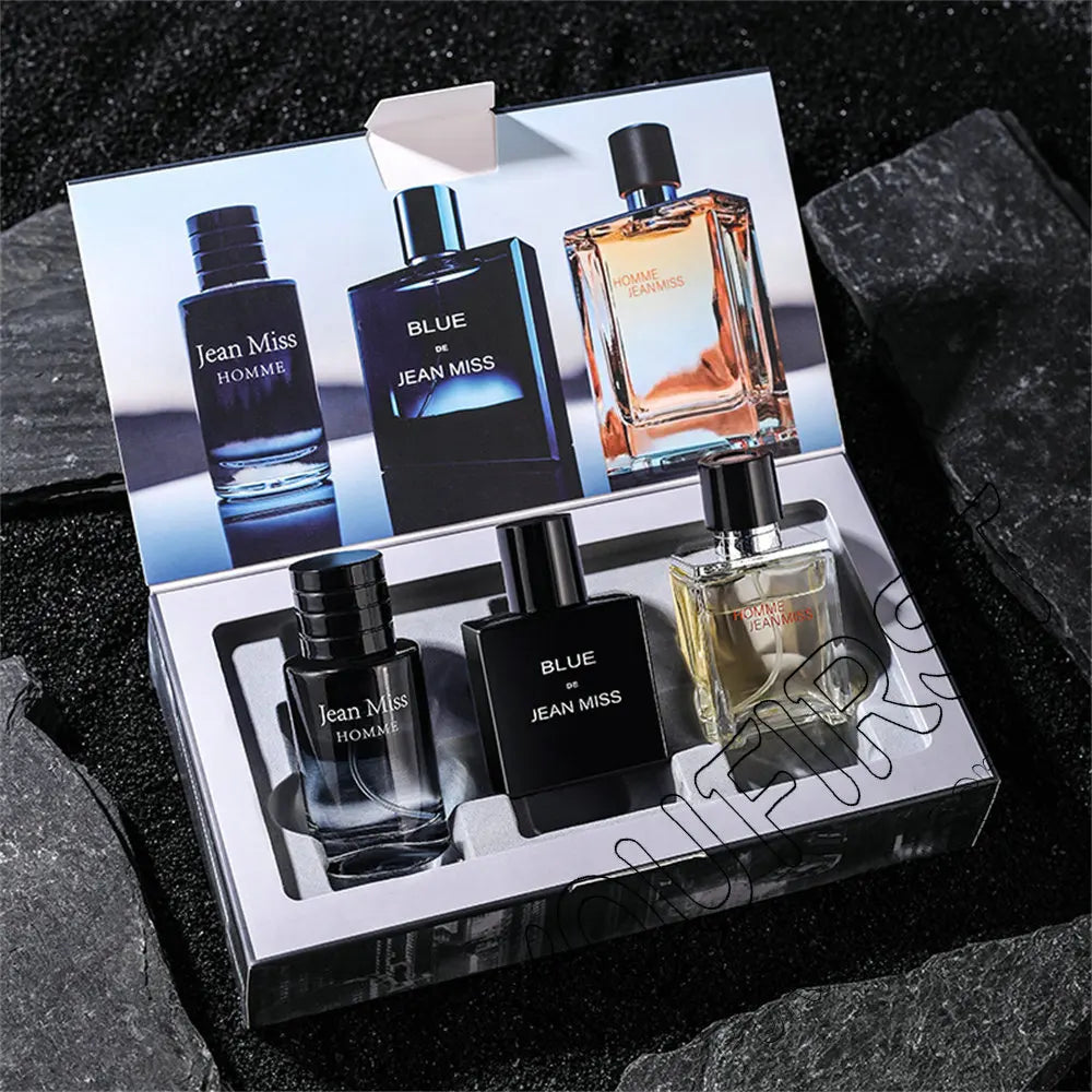 Hochwertiges Herrenparfum Hombre 90ml Geschenkbox 3er Set Colognes Duft Faszination Man Herrendüfte Maskulin Langanhaltend Parfum Herren