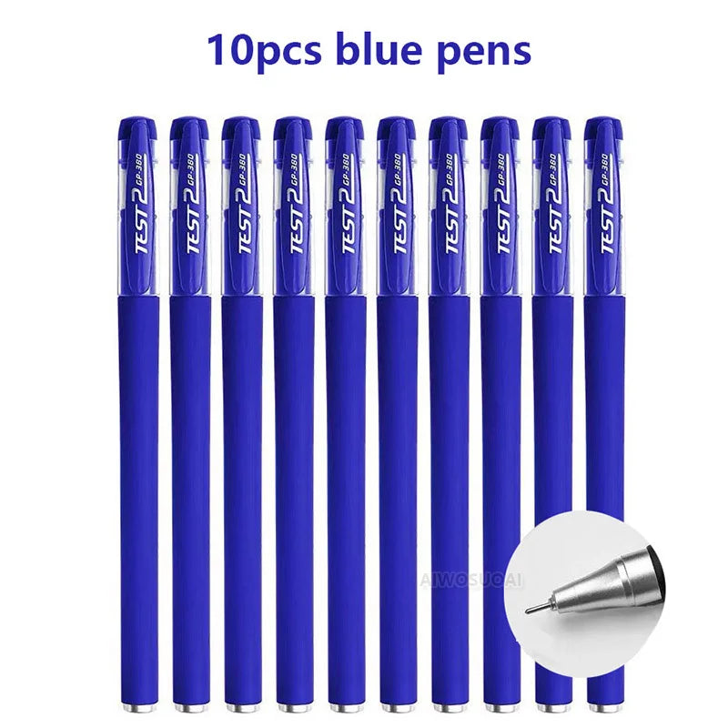 Gelstifte Set 0,5 mm Schwarz Blau Rot Nachfüllung Gelstift Rundspitze Schul- & Bürobedarf Schreibwaren Kawaii Zubehör Schreibwaren