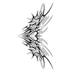 1 Stück charmante Tattoo-Aufkleber, wasserdicht, haltbar, ein bis zwei Wochen, für Mädchen, Bauch, Brust, Rücken, Taille, nicht reflektierend, Dornen-Cyan