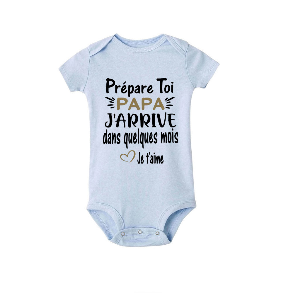 Mach dich bereit, Papa, ich komme in ein paar Monaten – Ankündigung, schwanger, Baby-Bodysuit, Junge, Mädchen, Kleinkind-Strampler, Babyparty-Geschenk