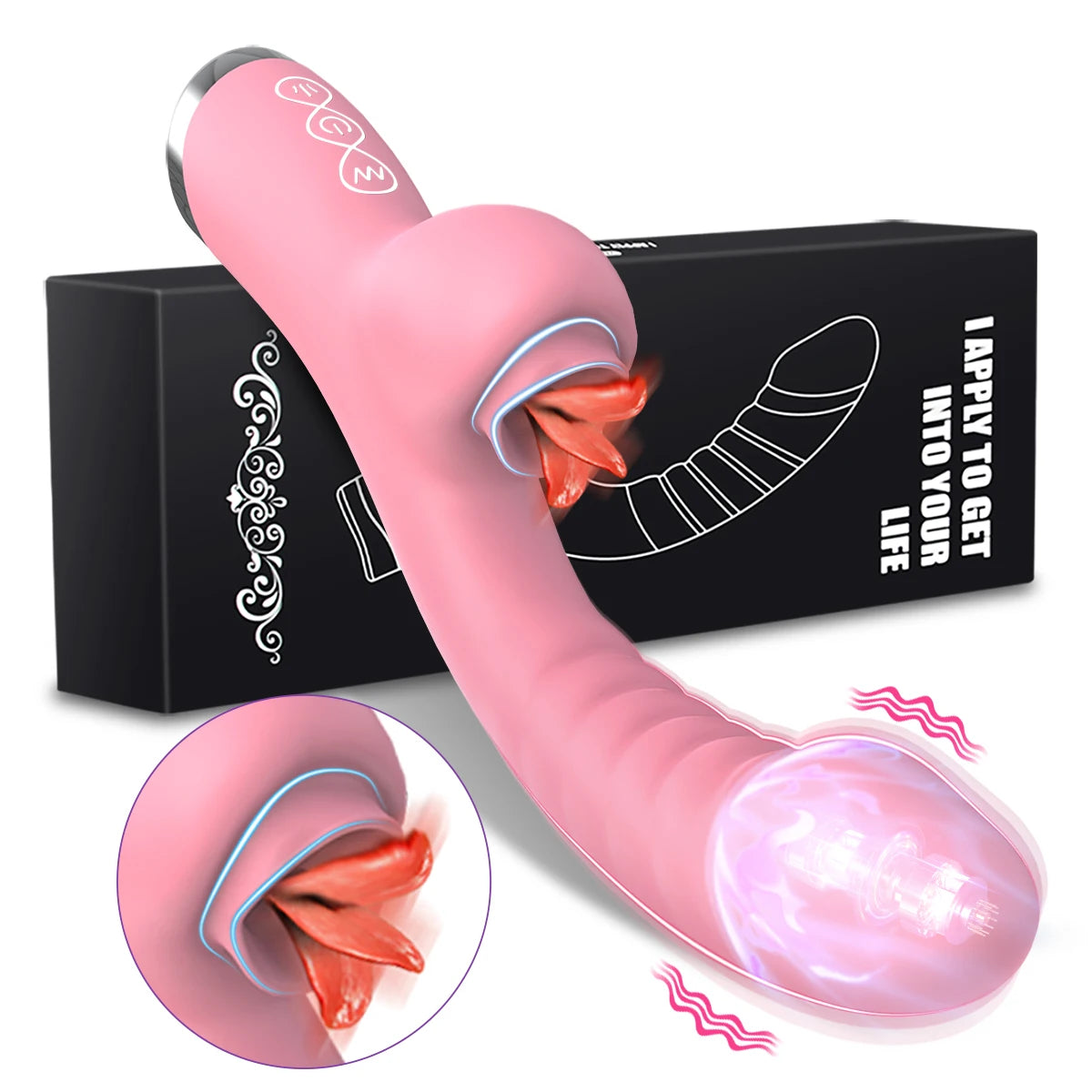 Klitoris Zungenlecken Frauen Vibrator Dildo G-Punkt Klitoralstimulator Vibro Masturbator Sexspielzeug für Erwachsene