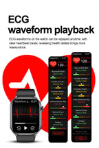 Neue Gesundheitsuhr Harnsäure Blutdruck Blutsauerstoff Körperanalyse Körperfett Smartwatch EKG+PPG Bluetooth Anruf Uhr Frauen Männer
