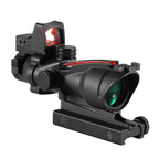 Einstellbares 4x32 Leuchtpunktvisier 1x 4x Zielfernrohr Leuchtpunkt Taktisches Zielfernrohr 20mm Schiene für die Jagd