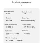 Radiowecker FM Bluetooth Lautsprecher Tragbarer Subwoofer Caixa De Som Sound Box Musik Drahtlose Mini Tieftöner Bocina Lampensäule