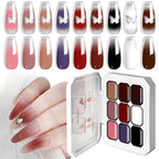 LIMEGIRL Gradient Gel Set Semipermanent – Hochglänzend – Farbverlauf – Buntes Nagelgelpolitur-Set Ablösbarer Lack für Nagelkunstdesign
