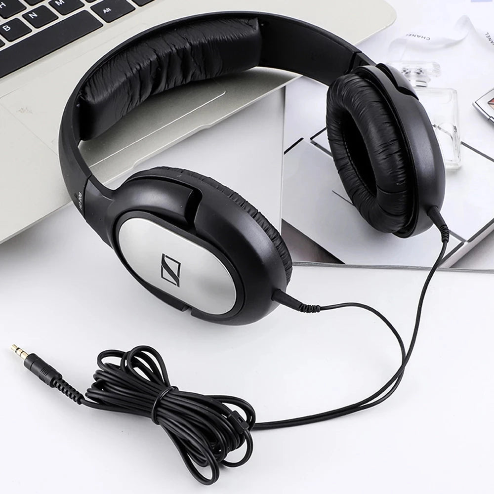 Sennheiser HD206 Over-Ear Kabelgebundene HiFi-Treiber Stereo-Bass Audiophile Kopfhörer Original Noise-Cancelling Monitoring Headset