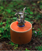 Faltbarer Outdoor-Kocher, ultraleichter Mini-Gaskocher aus Legierung für Camping, Wandern, Gasofen, tragbarer Outdoor-Kocher für Picknick