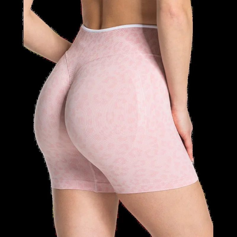Schnelltrocknende, nahtlose Yoga-Shorts für Damen, hohe Taille, Po-liftend, Bauchkontrolle, Lauf- und Fitnesshose