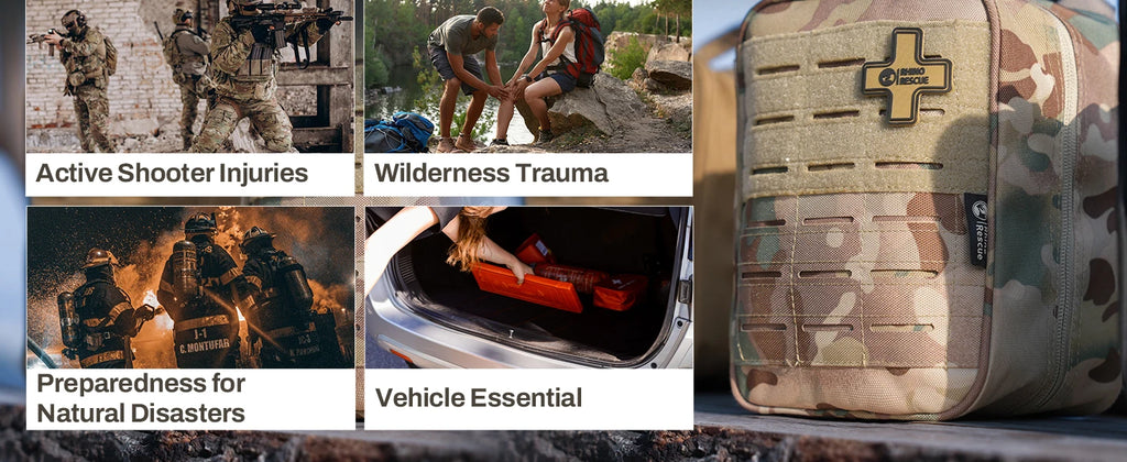 RHINO RESCUE-SE IFAK Trauma Erste-Hilfe-Set, taktische medizinische Tasche für Auto, Zuhause, Reisen, Wandern und Camping, Notfall-Überlebensausrüstung