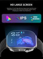 LIGE Neue 2,2-Zoll 3D Gebogenes Display Smartwatch Mit LED-Licht Thermometer Gesundheitsmonitor Smartwatch BT Anruf Sport Fitness Uhr