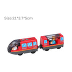 Kinder elektrische Eisenbahn Lokomotive Magnetischer Zug Waggon Diecast Slot Spielzeug Passend für Holzeisenbahn Gleis Spielzeug für Kinder Geschenk