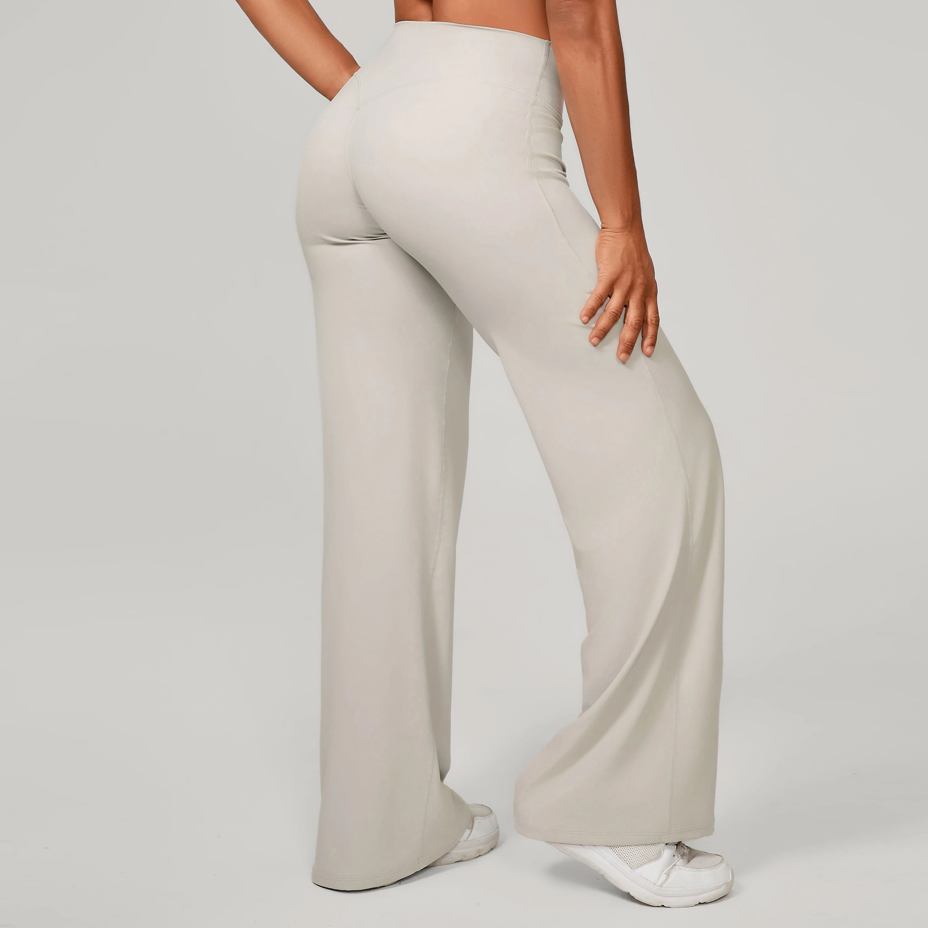 Damen gerade Yoga-Leggings weicher, dehnbarer Stoff Damen-Yogahosen GYM Schweißableitende Eigenschaften Lauf-Sport-Hosen