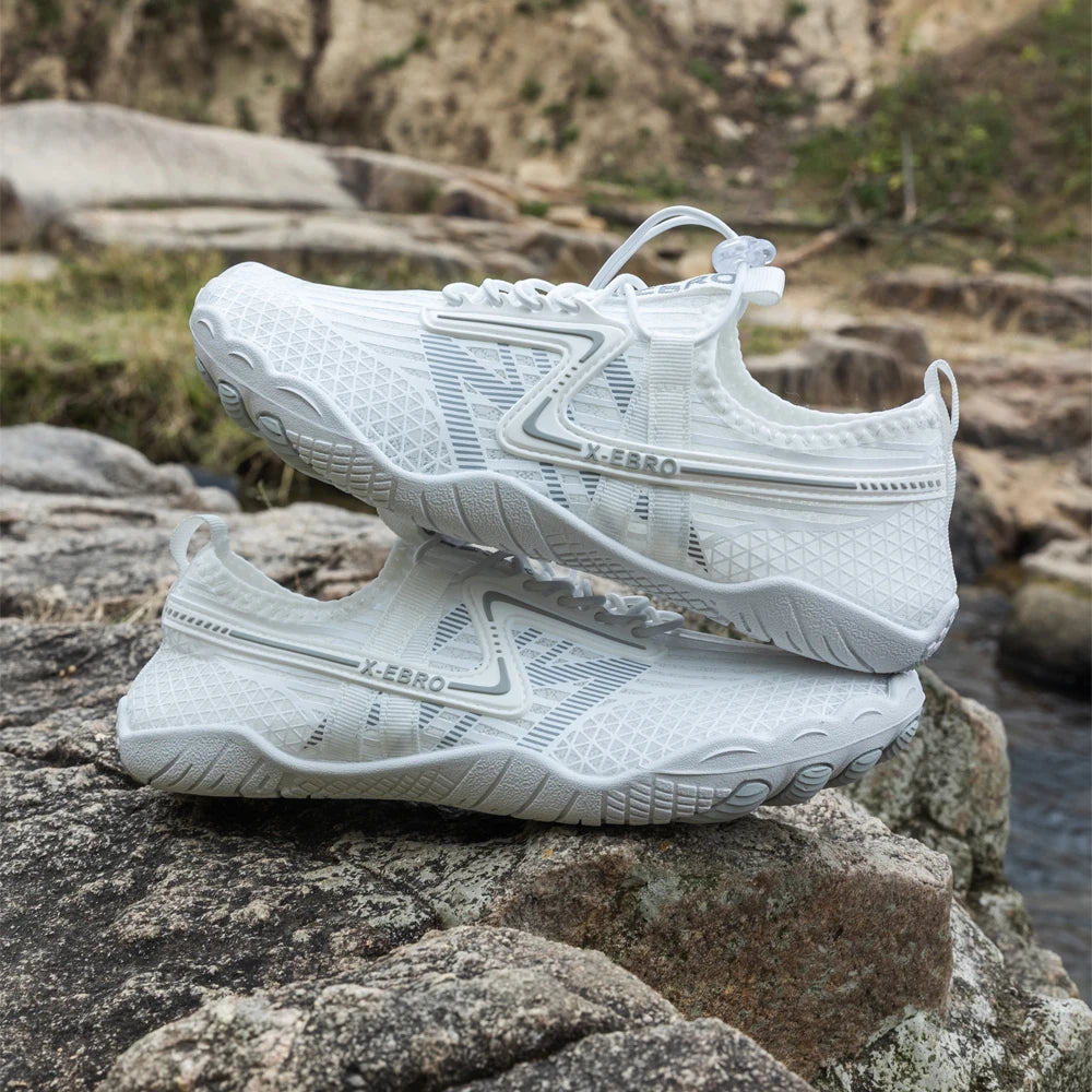 Oiaano Barfußschuhe Herren Schwarz Damen Wassernetz Minimalistische Sneaker Sport Aqua Strand Weiche Sohle Leicht Atmungsaktiv Outdoor Wandern