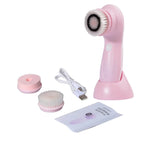 3-IN-1 Elektrischer Gesichtsreiniger, Gesichtsbürste, Reinigungsmaschine, Spa-Hautpflege, Massagegerät, Mitesserentfernung, Aufladbar