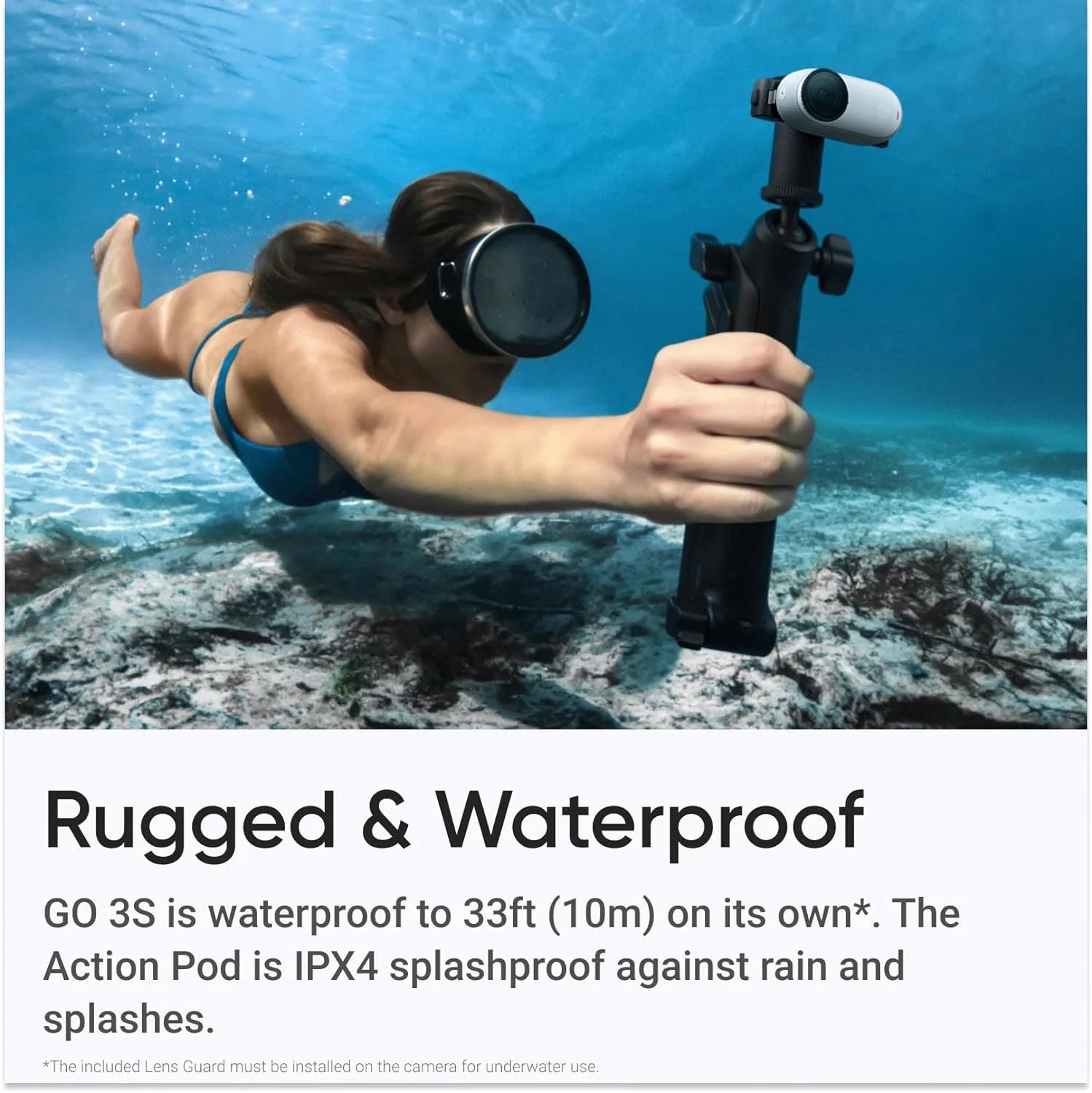 Insta360 Neue GO 3S - 4K Winzige Kamera, Tragbar und Vielseitig, Freihändig, POV, Überall Montierbar, Stabilisierung