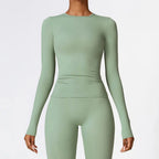 NCLAGEN Yoga-Shirts für Damen, Langarm, Winter, Fitness, Laufen, Gym-Kleidung, Workout, Dry Fit, atmungsaktiv, hochelastisches Sport-Oberteil