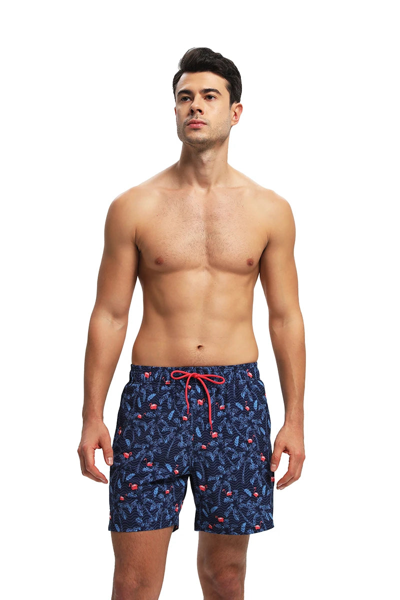 ESCATCH 2026 Neu eingetroffene Herren-Badeshorts mit Kompressionsfutter, 2-in-1-Druck, schnelltrocknend, Fitnessstudio, Sport, Herrenshorts mit Reißverschlusstaschen